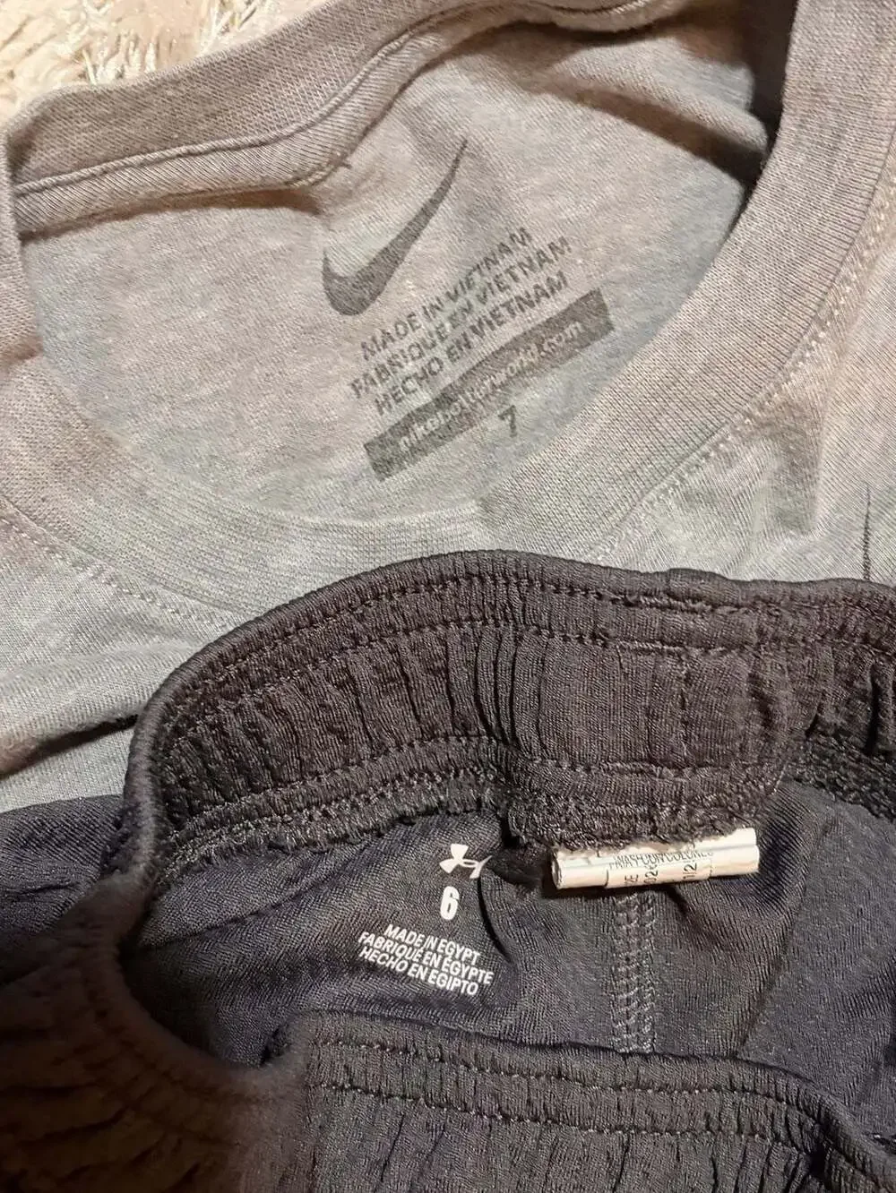 Nike & Under Armour T-Shirt Shorts Set Size 7 6
